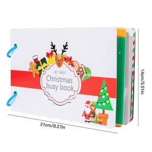 Actividades para el Hogar, Certificado, Nuevo, Tema de Halloween y Navidad, Kit de Libro de Actividades de Papel Ecológico para Niños y Niñas - Product Image 6