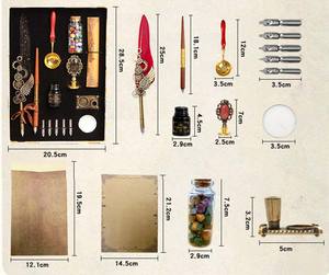 Stylo <span class=keywords><strong>plume</strong></span> artistique LISI 0,3 mm avec manche métallique, ensemble de <span class=keywords><strong>calligraphie</strong></span> à l'encre, tampon à cire et option de logo personnalisé pour cadeau - Product Image 2