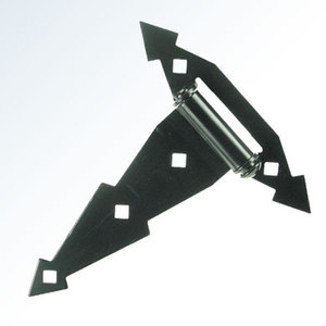 Traditional Anti Corrosion Matte Iron 8" <b>Spring</b> Loaded Tee Hinge 180 Degree Opening For Outdoor Fence Cabinet Gates - Product Image 3