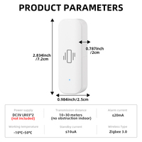 Zigbee Tuya Sensor getaran cerdas, untuk mesin kasir detektor getaran bertenaga baterai kompatibel dengan aplikasi hidup pintar