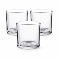 Grand bocal à bougie en verre moderne et simple, avec base lourde, cylindre transparent, pour décoration de table de fête