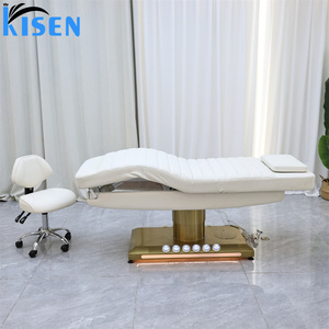 Kisen Top Grade Premium PU Leather Electric Beauty <b>Bed</b> With Adjustable <b>Backrest</b> Armrests Salon Tattoo Chair Massage Table - Product Image 2