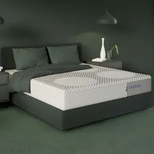 Yüksek kaliteli yatak cep bahar yüksek yoğunluklu jel bellek köpük otel yatak şiltesi doğal lateks vakum paketi bir kutuda