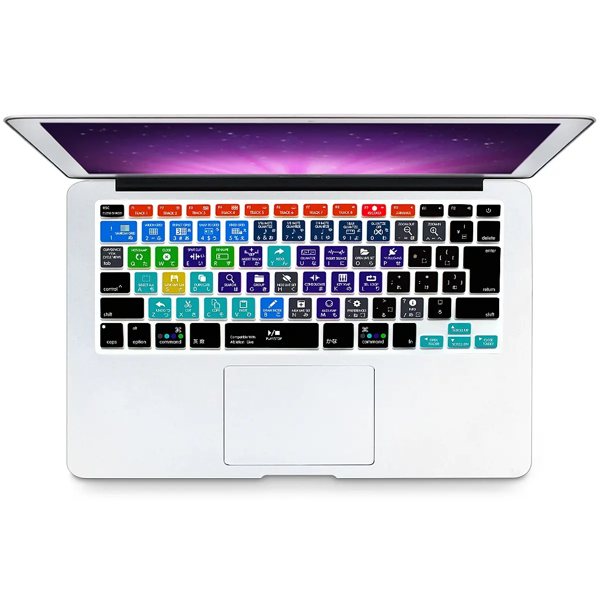 Penutup Keyboard silikon pintasan Hotkeys fungsional Jepang pelindung kulit untuk Macbook Air Pro Retina 13 "15" 17 "A1452 A1502