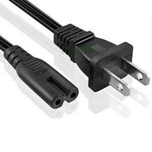 Câble d'alimentation standard américain de 1,5 m avec trous, deux fils plats, câble d'alimentation à deux conducteurs en forme de huit pour PS5 - Product Image 1