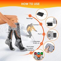 Chaussettes de sport en coton pour enfants, hautes, auto-chauffantes, à piles USB, de haute qualité, imperméables, écologiques, pour l'hiver