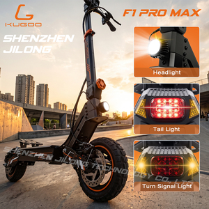 Trottinettes électriques pliables tout-terrain KUGOO F1 Pro et F1 Pro Max pour adultes, moteur 800W haute puissance, 48V 18Ah, pliables et portables - Product Image 3