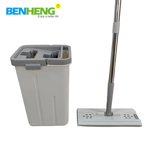 Ensemble de nettoyage domestique 2025 – Serpillère plate humide et sèche, épaissie et agrandie avec brosse, poignée de nettoyage mains libres - Product Image 2