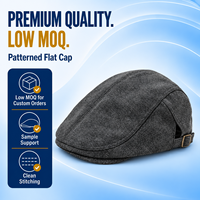 Casquette de conduite unisexe en microfibre suédée gris anthracite foncé avec boucle métallique et sangle réglable pour l'hiver et l'extérieur au quotidien