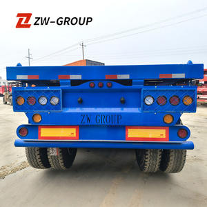 Semirremolque de plataforma plana de 4 ejes, 80 toneladas, 40 pies, 13 m, para contenedores - Product Image 6