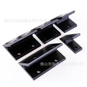 Fixations d'angle en aluminium extrudé noir à 45 degrés Deying Industrial, profilés en aluminium industriel, fixations de machine-outil - Product Image 3