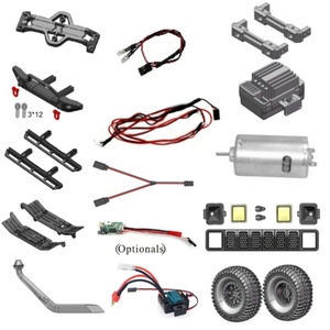 RGT 86100 1/10 RC รถครอว์เลอร์โลหะ ชิ้นส่วนอะไหล่ตัวถังรถ ล้อ อะไหล่อัพเกรด - Product Image 2