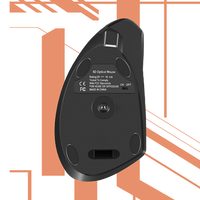 JERTECH JR322 Mouse vertikal nirkabel, Mouse vertikal nirkabel game desain ergonomis dapat diisi ulang USB Tipe C