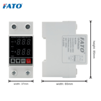 Dispositif de protection de Rail FATO Din AC 63A 230V réglable sur sous tension double affichage protecteur relais limite de Protection de courant