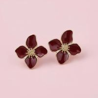 Boucles d'oreilles pendantes vintage en argent 925 pour femme, motif floral émaillé coloré, tendance