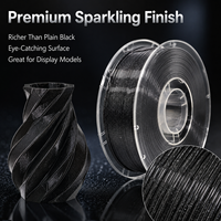 Filament PETG Noir Scintillant 1,75 mm – Finition Pailletée Attrayante pour Imprimantes 3D FDM/FFF – Modèles Décoratifs – OEM/ODM Disponibles