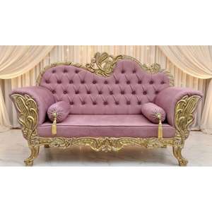 Sofás y Sillas Dorados Tallados para Eventos, Bodas y Banquetes al por Mayor - Alquiler de Muebles para Novias - Product Image 3