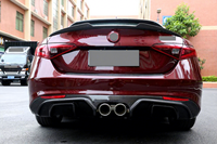 Difusor Trasero Popular de Fibra de Carbono, Alerón de Escape Trasero para Alfa Romeo Giulia 200HP 2016+, Divisor de Parachoques