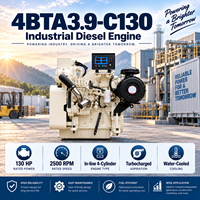 Moteur diesel SCDC Cums 4BTA3.9-C130 turbocompressé, 4 temps, refroidi par eau, refroidi par air, pour remplacement de machines de construction