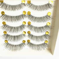 Cils à Bande Invisible 10 Paires, Faux Cils 3D en Vison Synthétique, Courts et Naturels, Bande Transparente, Extension de Cils Doux