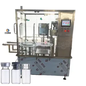 Automated Machines Glass Bottle Small For Injection Stopper And Capping Automatic Vial Filling Machine