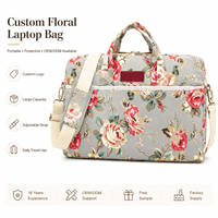Sacs pour ordinateur portable personnalisés à motif de roses, grande capacité, sac à bandoulière pour ordinateur portable, sac pour ordinateur