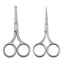 Outil de beauté pour paupières doubles, ciseaux à manucure en acier inoxydable à pointe fine, coupe-cuticules, coupe-sourcils, ciseaux à poils de nez