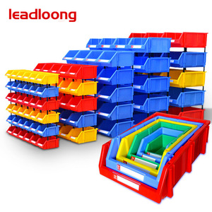 Stackable Plastic Bin Warehouse Tool Hardware Storage Box Picking Stackable Stacking Hanging Plastic Shelf Storage Bin Part Bin