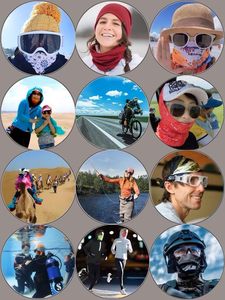 Seamless Personalized Printed Logo <b>Bandana</b> Neck Gaiter Neck Tube Custom Polyester Cycling Sun Protection Sporty - Product Image 4