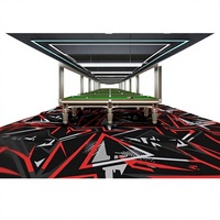 Tapis commercial en fibres synthétiques tissé à la machine pour salles de billard, salles de jeux, hôtels ; Tapis imprimé pleine surface