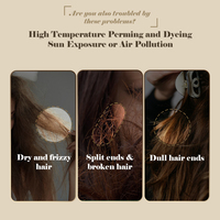 Masque réparateur pour cheveux à l'amande, au beurre de karité, à la kératine et à l'acide hyaluronique - Traitement revitalisant en profondeur pour les cheveux cassants/sèches et l'hydratation du cuir chevelu