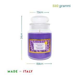 Vela Aromática de Lavanda 550g en Frasco de Vidrio Hecho en Italia Paquete de 3 - Product Image 2