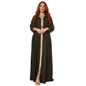Robe Kaftan Longue à Manches Longues et Col en V, Respirante et Lisse, Abaya pour Femmes Musulmanes, Robe Africaine pour Femmes, Dubaï 2026 - Product Image 6