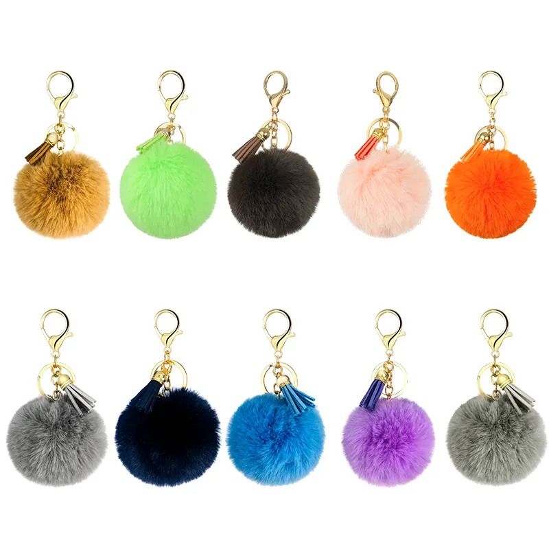 Creativo piccoli doni 8cm pompon palla di capelli keychain del pendente multicolore fresco nappa accessori bagaglio auto ornamenti