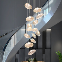 Luminaire suspendu design nuage d'art moderne pour hôtel de luxe, loft, escalier, lustre en verre soufflé, luminaires suspendus