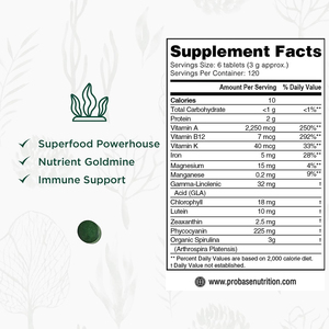 Comprimés d'algues bleu-vertes biologiques de haute qualité, riches en prébiotiques et en protéines, végétaliens, sans OGM, supplément de vitamines et de minéraux - Product Image 4