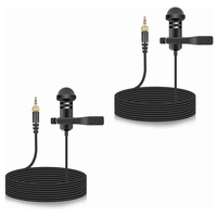 Microphone cravate 1,5 m avec pince, mini prise jack 3,5 mm, filaire, à condensateur, anti-bruit, léger, compatible appareil UHF 2,4 G