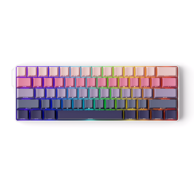 For FUN60 Ultra Phantom Pink TMR/HE Mechanical USB-C Wired Magnetic Keyboard 61-key 60% Layout Truly Customizable Gaming