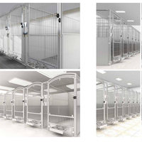 Modèle solide antirouille Galvalume Dog Kennel Caisse en fil soudé économique avec plateau en plastique Palette pour grands chiens