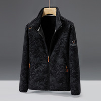 Veste polaire, veste d'extérieur en polaire pour couple, col montant, ouverture sur le devant, manteau polaire chaud, veste ample pour l'automne et l'hiver, pour les activités de plein air