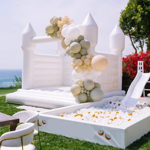 White <b>Small</b> Wedding Bouncer Jump Jumper Inflatable Water <b>Slide</b> House Castle Party Rental Wedding Party Inflatable White B - Product Image 3