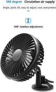 Ventilateur de voiturette de golf rechargeable USB, base magnétique, fonctionne sur batterie, portable, pliable, moteur sans balais à 3 vitesses, flux d'air puissant - Product Image 2