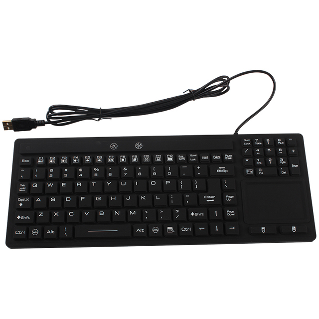 Best Selling New IP68 Waterproof USB JHM-102 Medical Keyboard with LED Backlit Silicone Design