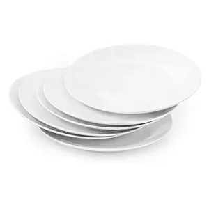 Beyaz porselen tabak çanak çömlek otel yemek tabakları düğün porselen sofra takımı yemek tabakları yemeği seramik