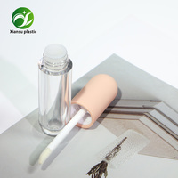 Tube transparent pour gloss à lèvres avec capuchon couleur macaron, flacon vide en plastique pour rouge à lèvres liquide, vente en gros OEM/ODM