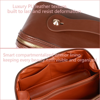 Trousse de maquillage, trousse de toilette bicolore, sac étanche, sac de rangement portable pour rouge à lèvres et cosmétiques pour femme