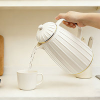 Termo Elegante de 1 Litro con Doble Pared y Revestimiento de Vidrio, Libre de BPA, Jarra Térmica de Plástico con Boquilla para Bebidas Calientes o Frías