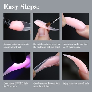 Hot Selling 160 Piece Box Claw Shaped Paperless Support Quick <b>Extension</b> Gel <b>Nail</b> Mold Transparent <b>Nail</b> Piece - Product Image 4