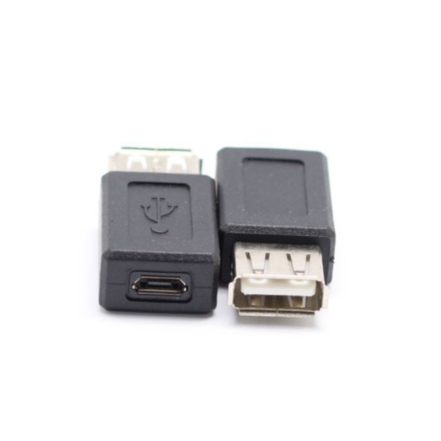 Black USB 2.0 Type a Female to Micro 5Pin USB B Female Adapter Plug Connector Converter