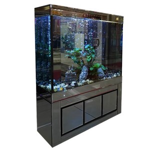 ตู้ปลาทรงสี่เหลี่ยมผืนผ้าสำหรับห้องนั่งเล่น ตู้ปลาขนาดใหญ่พร้อมผนังกั้น ระบบกรองน้ำแบบติดตั้งบนพื้น เป็นมิตรกับสิ่งแวดล้อม กระจกใสพิเศษสำหรับเลี้ยง<span class=keywords><strong>ปลา</strong></span>ทอง - Product Image 2